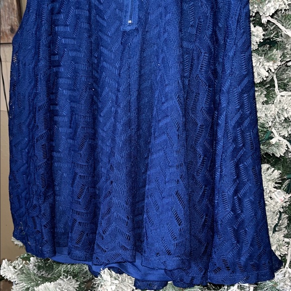 Elegant Blue Lace Dress - Picture 16 of 17